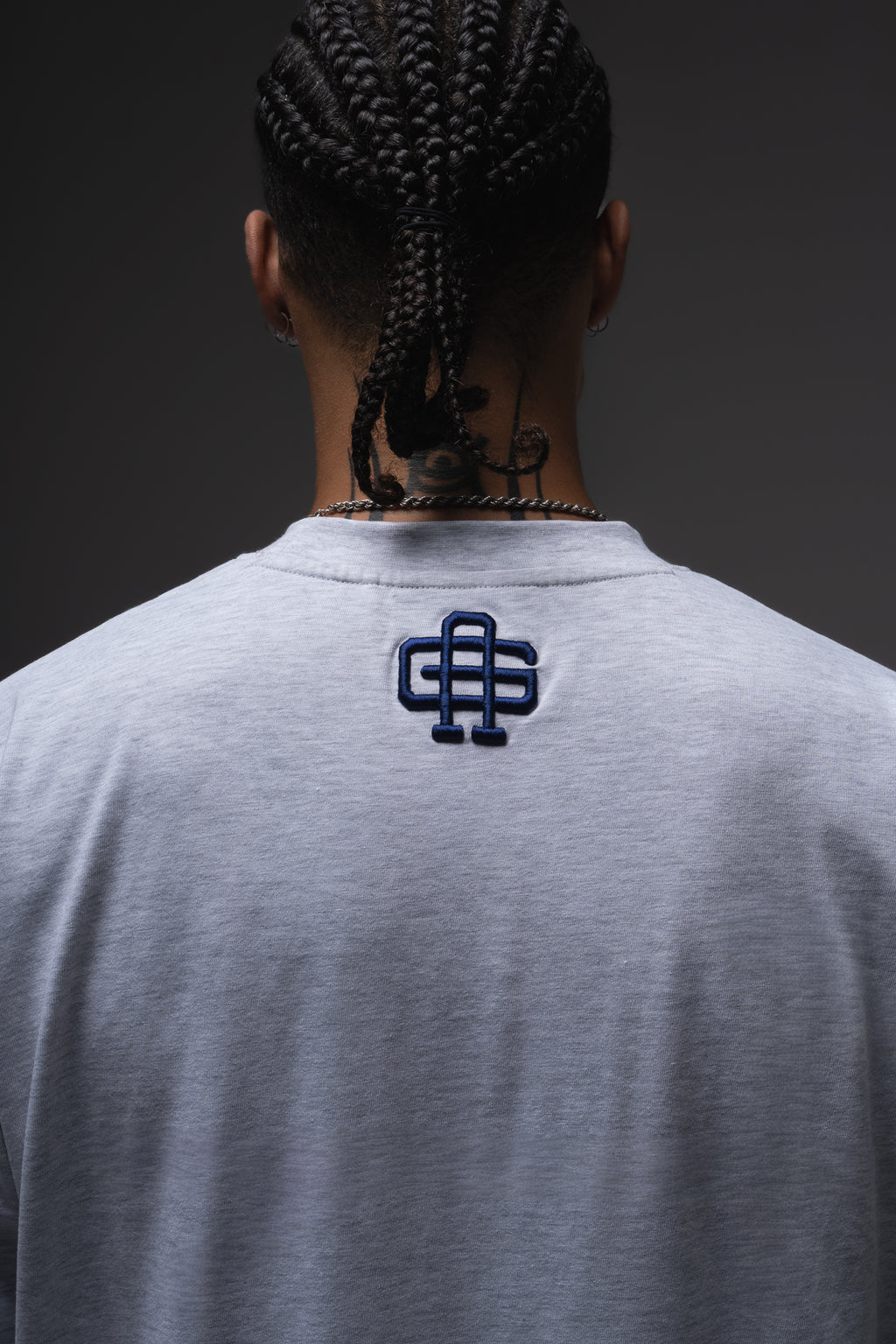 Varsity Tee in snow marle, relaxed oversized fit - Grails Apparel 260gsm heavyweight tee, Australia