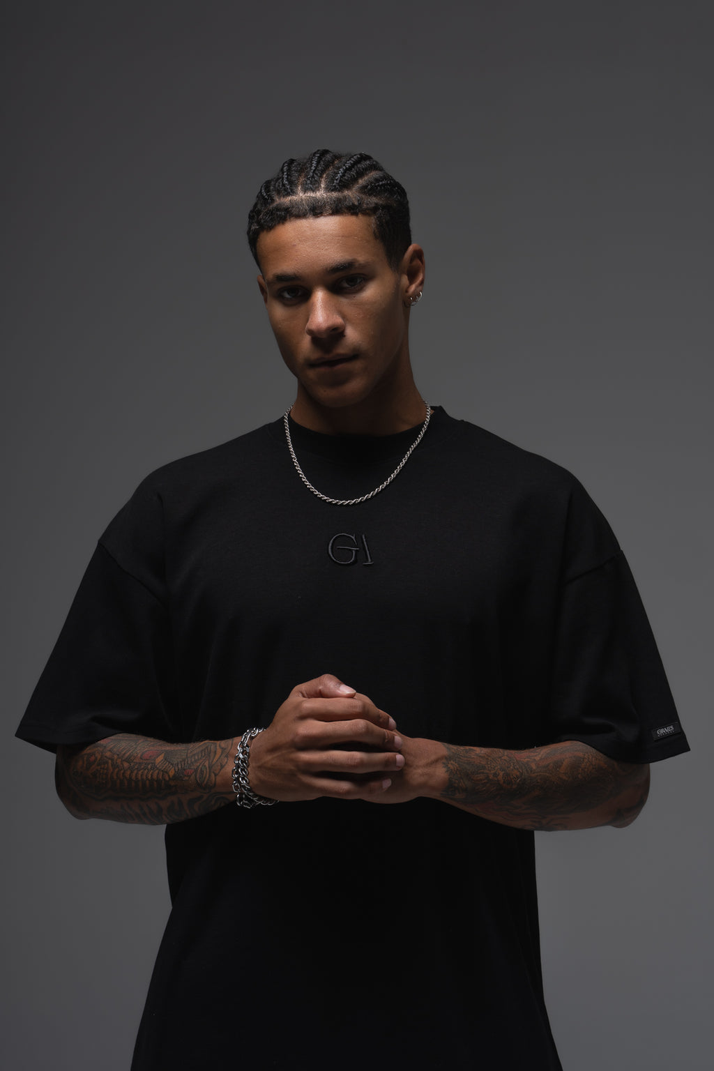 Classic Tee relaxed oversized fit - Grails Apparel black 260gsm heavyweight cotton tee, Australia